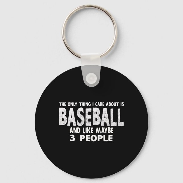 Baseball for Boy Girl Tonåring Roligt Gift Nyckelring (Framsida)