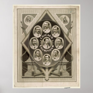Baseball för Chicago vitstrumpor kämpar för Poster