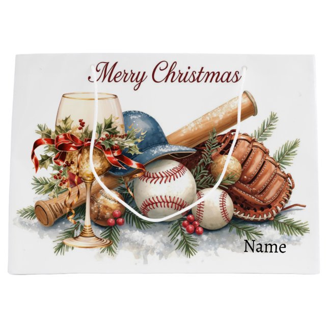 Baseball för jul med namn för Player (Framsidan)