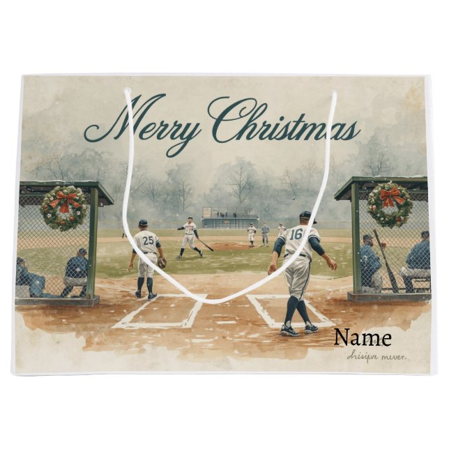 Baseball för jul med namn för Player (Framsidan)