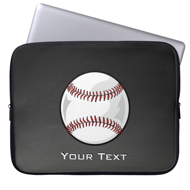 Baseball för kolfiberlook laptop fodral (Framsidan)