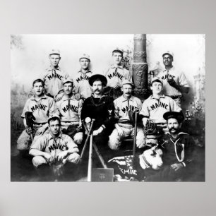Baseball för USS Maine Poster