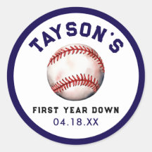 Baseball första året nedåt 1:a födelsedag