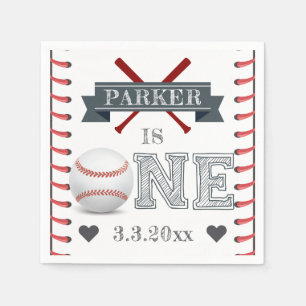 Baseball första födelsedag Personlig Pappersservett