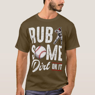 Baseball förstör lite smuts på den t shirt