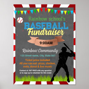 Baseball Fundraiser-mall Poster