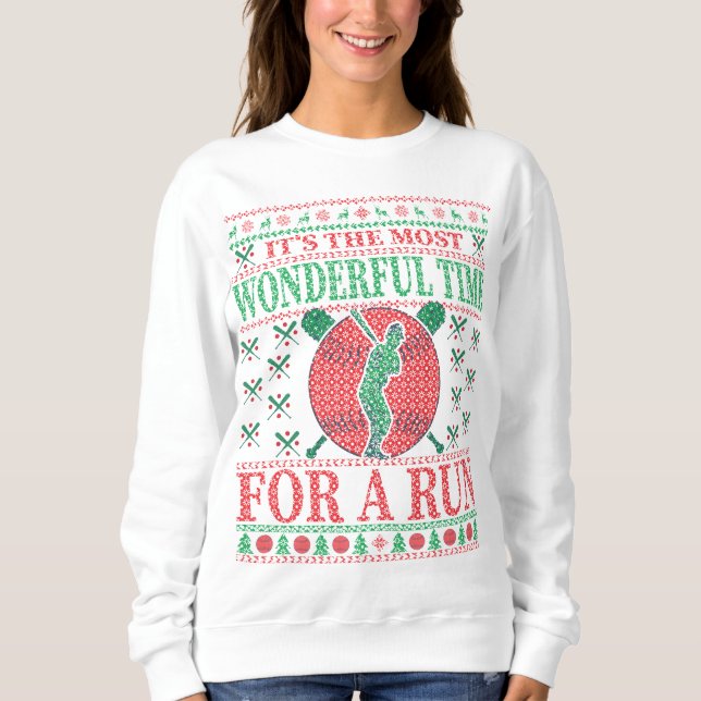  BASEBALL FUNNY CHRISTMAS QUOTES UGLY SWEATER T SHIRT (Framsida)