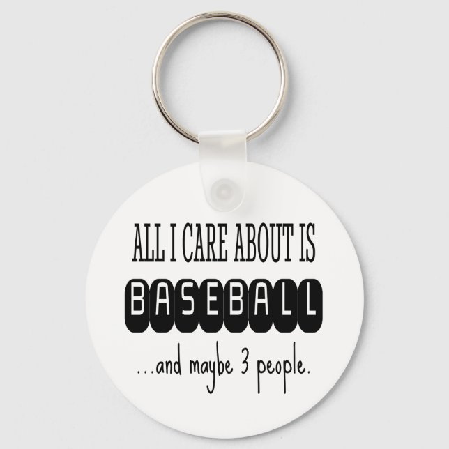Baseball Funny Sarkastic Trendig Nyckelring (Framsida)