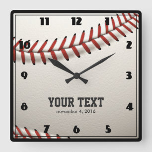 Baseball Fyrkantig Klocka