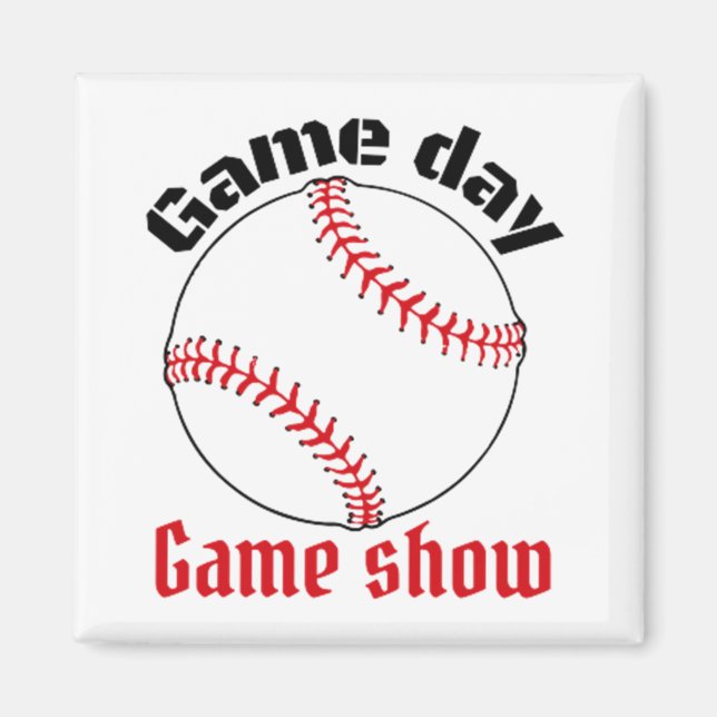 Baseball Game Day-spel Magnet (Framsidan)