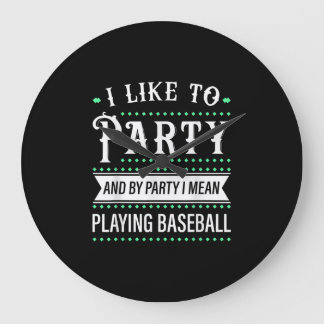 Baseball Gift för Baseball Team Player Funny Stor Klocka