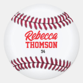 Baseball Gift-Märkre för enskilda spelarpresentati Runt Klistermärke