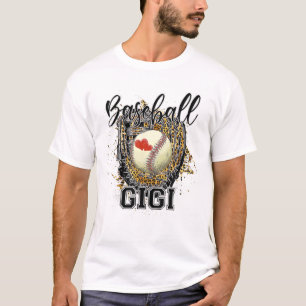 Baseball Gigi Leopard Baseball Älskare Family Moth T Shirt