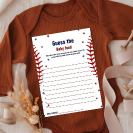 Baseball gissar att matchkortet för Baby-matbabyba Inbjudningar