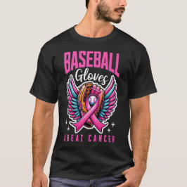 Baseball Glove Beat cancer T Shirt
