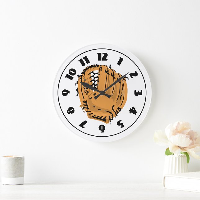 Baseball Glove Clock Stor Klocka (Skapare uppladdad)