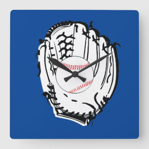 Baseball Glove Fyrkantig Klocka