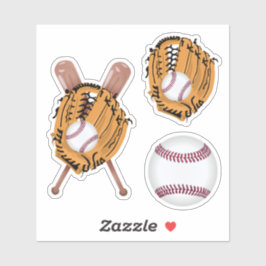 Baseball Glove och Baseball Klistermärken