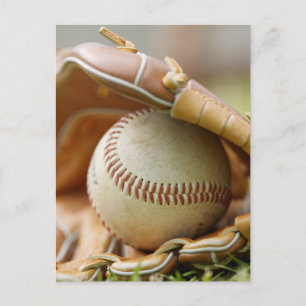 Baseball Glove och Boll Vykort