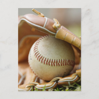 Baseball Glove och Boll Vykort