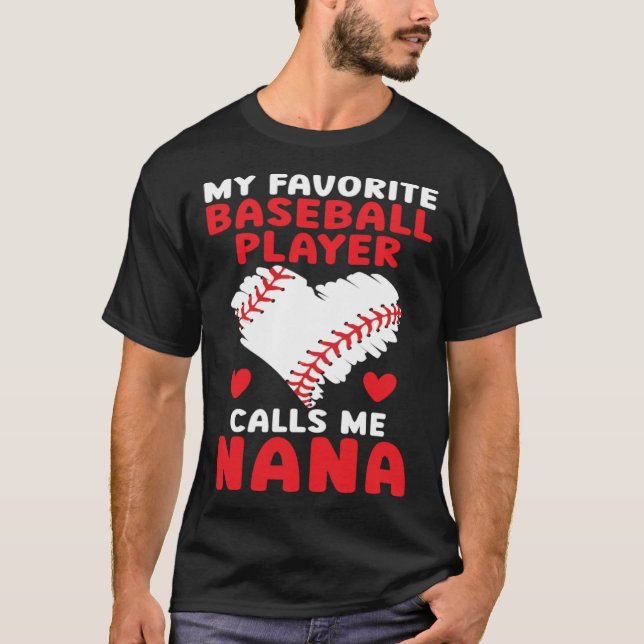 Baseball Grandma Grandmother Granny Grandparents D T Shirt (Framsida)