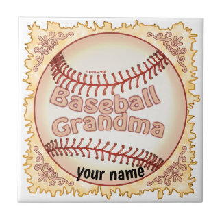 Baseball Grandma Kakelplatta
