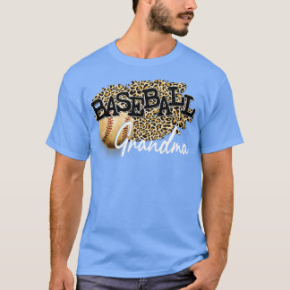 Baseball Grandma Leopard Mors dag T Shirt