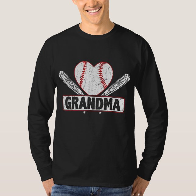 Baseball Grandma Matching Family Softball Baseball T Shirt (Framsida)