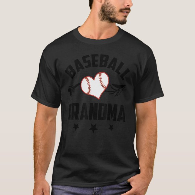 Baseball Grandma Matching Family Softball Baseball T Shirt (Framsida)