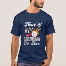 Baseball Grandma Pride Grandson Kärlek Mors dag T Shirt