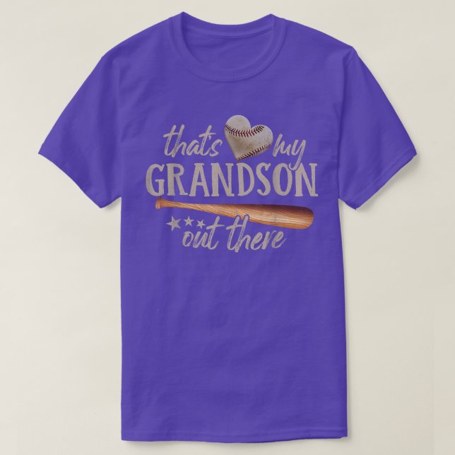 Baseball Grandma som är min morson där ute  T Shirt (Design framsida)