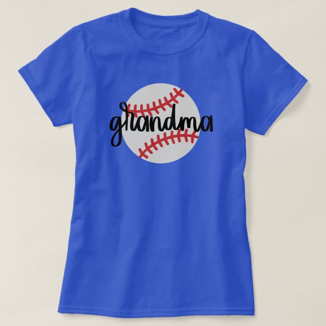 Baseball Grandma Sporty T-Shirt (Design framsida)
