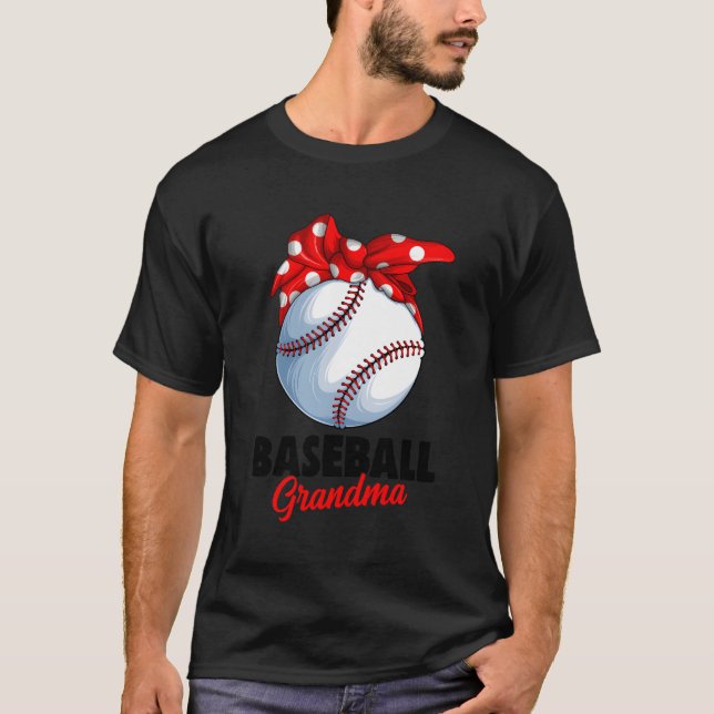 Baseball Grandma T Shirt (Framsida)