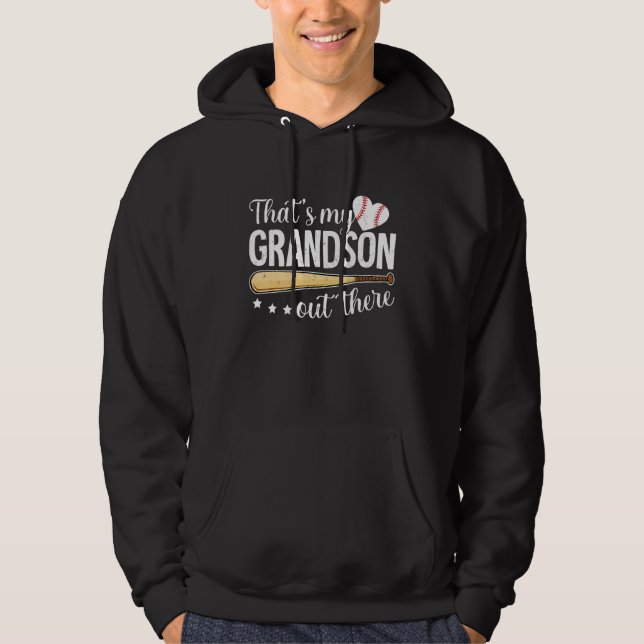 Baseball Grandma  That s My Grandson Out There Bas Hoodie (Framsida)