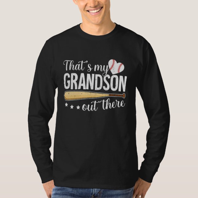 Baseball Grandma  That s My Grandson Out There Bas T Shirt (Framsida)