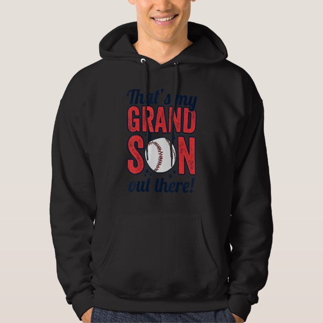 baseball grandma  that's my grandson out there foo hoodie (Framsida)