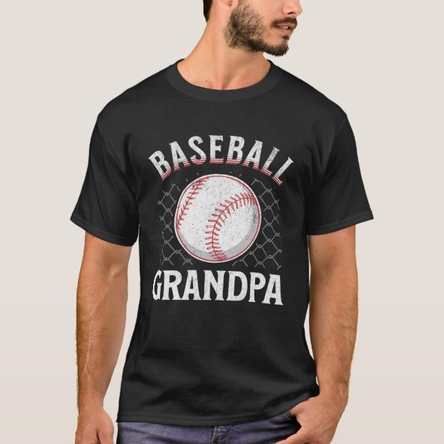 Baseball Grandpa Boll Heart Pappa Far Day spor T Shirt (Framsida)