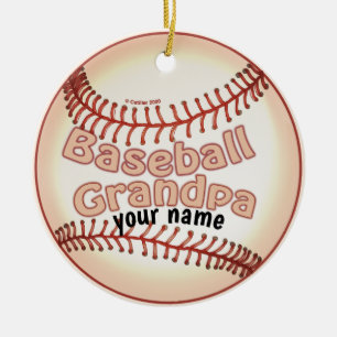 Baseball Grandpa Julgransprydnad Keramik