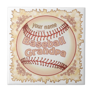 Baseball Grandpa Kakelplatta