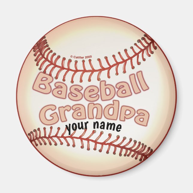 Baseball Grandpa Magnet (Framsidan)