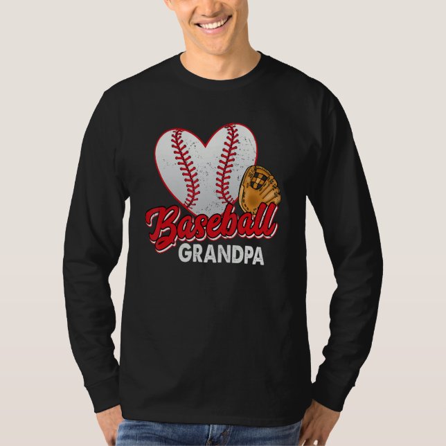 Baseball Grandpa Retro Vintage Baseball T Shirt (Framsida)