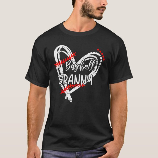 Baseball Granny Baseball Kärlek T Shirt (Framsida)