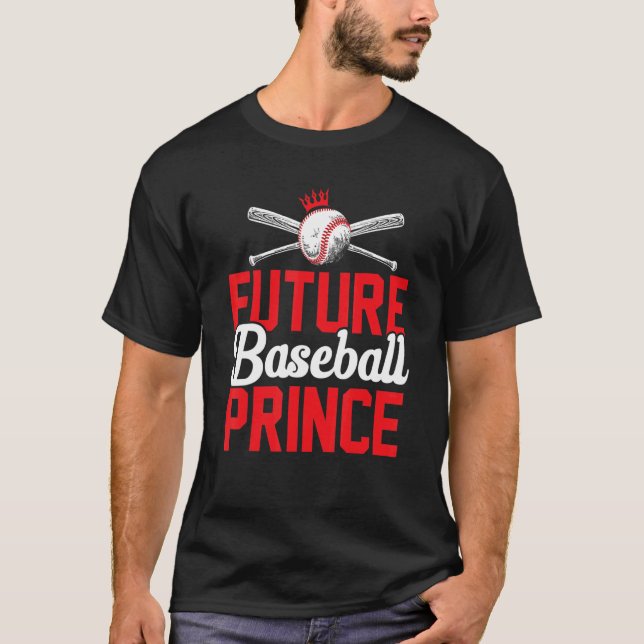 Baseball Graphic Boys Manar Kids Baseball Player 1 T Shirt (Framsida)