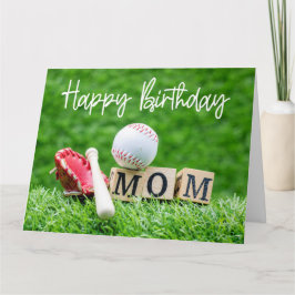 Baseball Grattis på födelsedagen Baseball Mamma Mo Kort