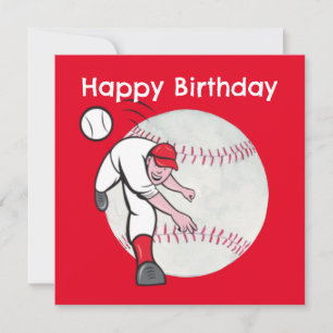 Baseball Grattis på födelsedagen spelare Kort