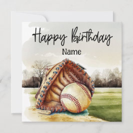 Baseball Grattis på födelsedagen till Player med B Kort