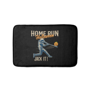 Baseball Halloween Roligt Retro Distress Snyggt Badrumsmatta