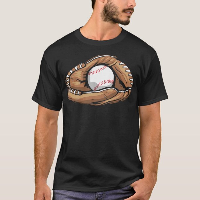 Baseball-handsken med Baseball america baseball T Shirt (Framsida)