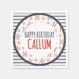 Baseball Happy Birthday Paper Napkin Pappersservett