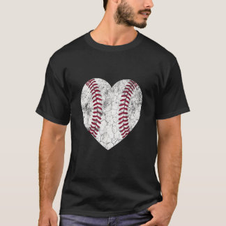 Baseball Hear Cute Mamma Pappa Manar Women Softbal T Shirt